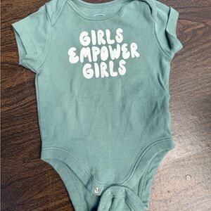 Old Navy Green 'Girls Empower Girls' Bodysuit